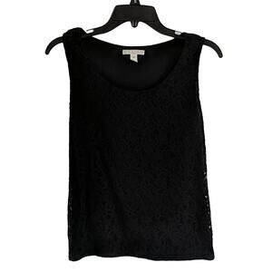 EUC Dana Buchman Lace Overlay Top, M